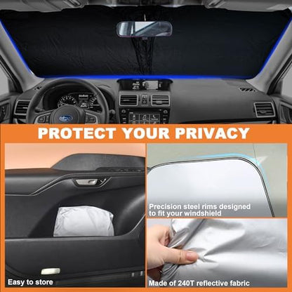 Foldable Front Windshield Sunshade fit - Image 3