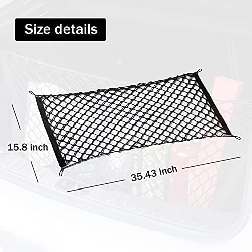 Amiss 2 Packs Cargo Net Stretchable, Adjustable Elastic Trunk Storage Net - Image 3
