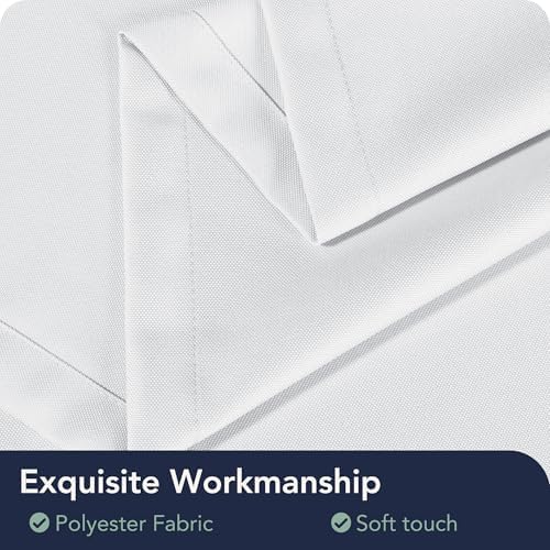 White Outdoor Curtains for Patio Waterproof, 8 Panels, Rod Pocket - Image 5