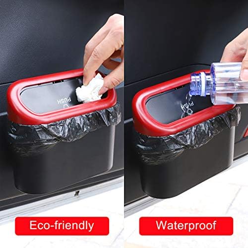 Accmor Car Trash Can with Lid, Mini Vehicle Dustbin Garbage Organizer Bin Holder - Image 4