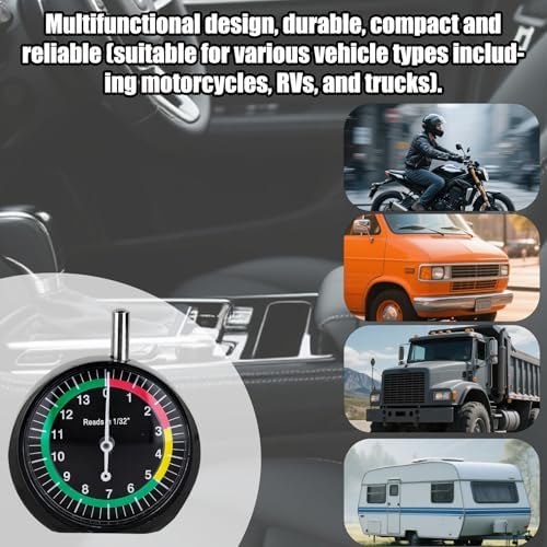 2pcs Tire Tread Depth Gauge, Professional Dial Type Tire Tread Depth Gauge - Image 7