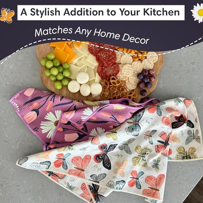 Microfiber Hand Towel & Washcloth Set, Double-Sided Waffle Weave Set of Two - Image 5