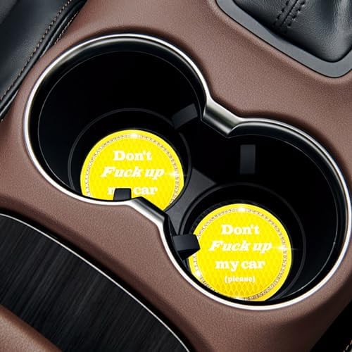 4 PCS Bling Car Cup Coaster, 2.75 Inch Anti-Slip Cup Holder Insert Coasters - Image 4