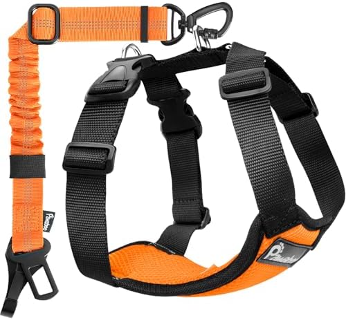 Pawaboo Dog Seat Belt Harness for Car, Seatbelt Harness by Pawaboo