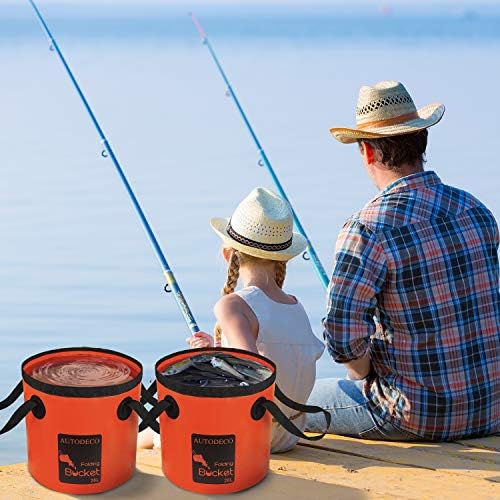 2 Pack Collapsible Bucket 5 Gallon Container Folding Water Bucket Portable Wash - Image 5