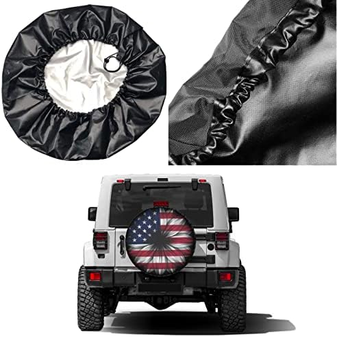 Delerain USA Flag Flower Spare Tire Covers - Image 5
