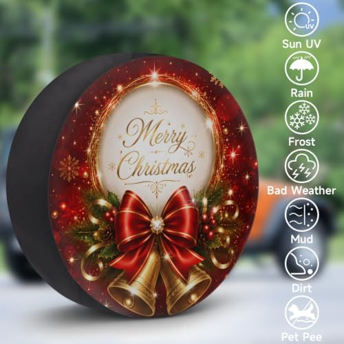 Christmas Spare Tire Cover Waterproof Dust-Proof Spare Wheel Covers - Image 3
