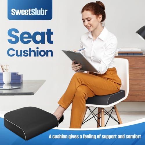 SweetSlubr Seat Cushion, Chair Pad, Memory Foam Tailbone Pain Relief - Image 3