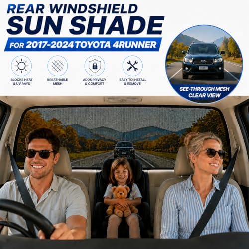 Rear Window Shade for Toyota 4Runner 2017-2024 Breathable Mesh Sunshade - Image 5