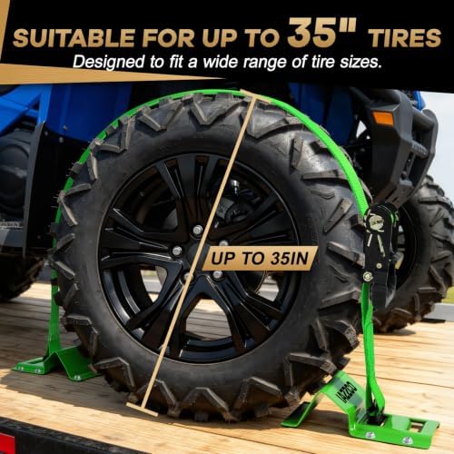 UTV Wheel Chock Tie Down Kit, 4500lb Break Strength - Image 3