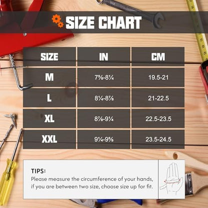 HANDLANDY Work Gloves for Men & Women, Utility Mechanic Working Gloves Touch - Image 7
