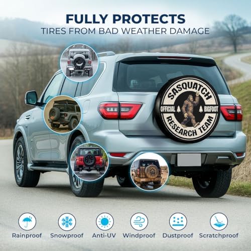 GENANY Forest Creature Art Thick PVC Leather Spare Tire Cover Size 16 - Image 3