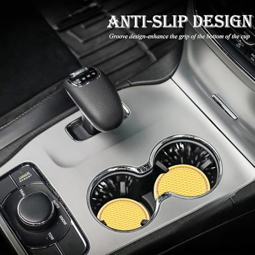 2PCS Bling Cup Holder Coaster, 2.75 Inch Auto Car Cup Holder Insert Coasters - Image 3