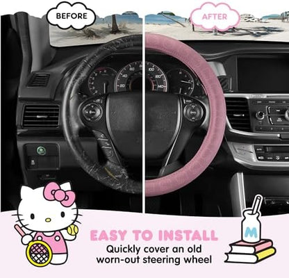 Sanrio Hello Kitty Pink Car Steering Wheel Cover, Universal Fit Cute Car - Image 5