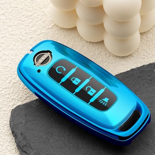 for Nissan Key Fob Cover 4 Buttons Car Key Case Pathfinder Rogue Armada Kicks - Image 2