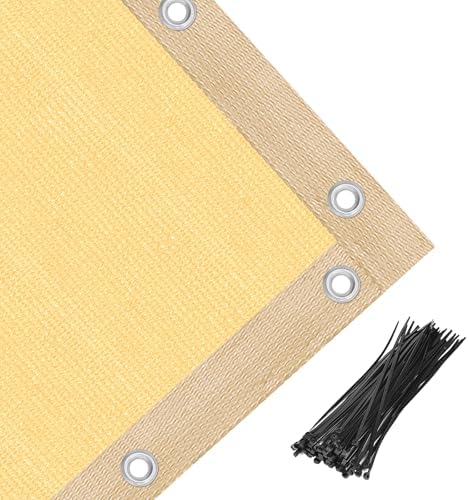 Amagenix 90% Shade Fabric 5'X 16' Sand Sun Shade Cloth - Image 5