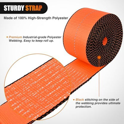 Nilight Truck Straps 4”×30’ Heavy Duty 16800LBS Break Strength 10 Pack - Image 3
