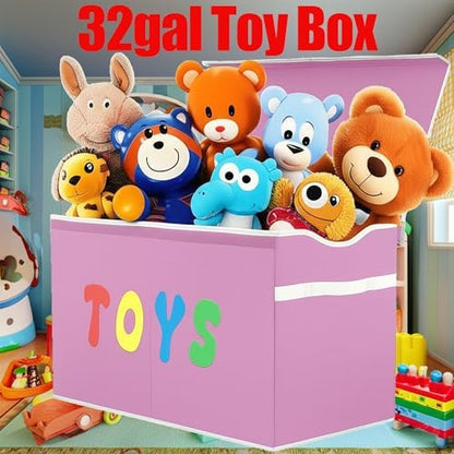 YOLOXO Toy Box Chest, Collapsible Sturdy Storage Bins - Image 3