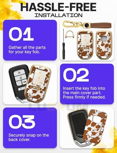 Lucrum Compatible with Honda Key Fob Cover & Keychain - Image 6