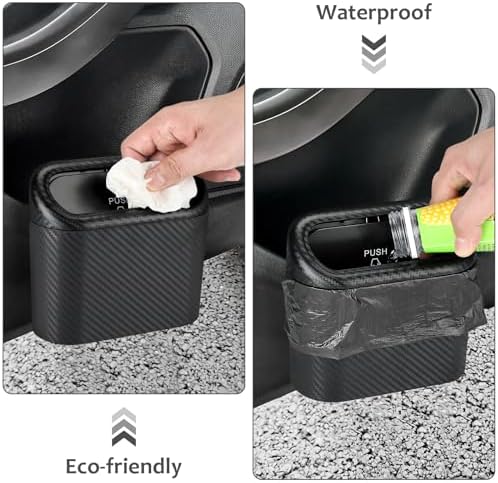Accmor Car Trash Can with Lid, 2 Pack Mini Vehicle Trash Bin Car Dustbin - Image 5