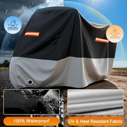 Favoto Motorcycle Cover Waterproof Outdoor All Weather Protection - Image 3