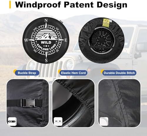 Explore Land Spare Tire Cover Fit Tire Diameters 26-27.75 inch - Image 5