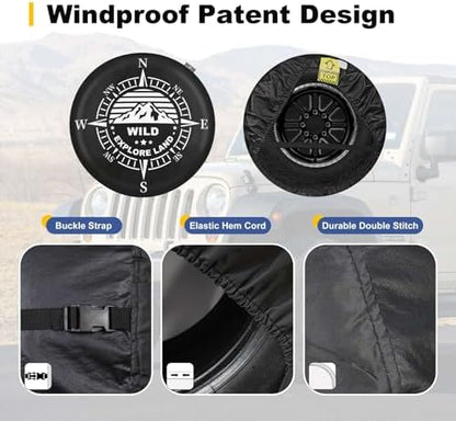 Explore Land Spare Tire Cover Fit Tire Diameters 26-27.75 inch - Image 5