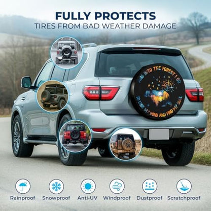 GENANY Bear Forest Quote Thick PVC Leather Spare Tire Cover Size 18 - Image 3
