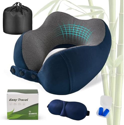 Cirorld Neck Pillow for Traveling, Travel Pillows for Airplanes Navy Blue by CIRORLD