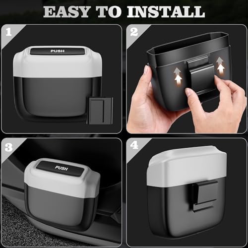 2 Pack Car Trash Can with Lid, Built-in Storage Garbage Bag - Image 6