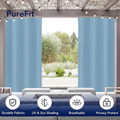 PureFit Outdoor Curtains for Patio Waterproof Weatherproof Outside Curtains - Image 3