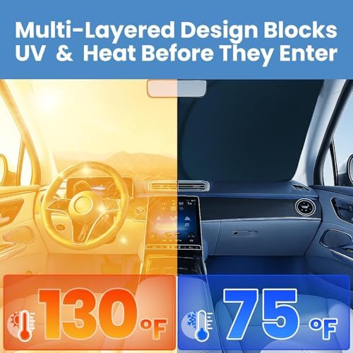 Magnelex Windshield Sun Shade for Jeep Renegade 2015-2024, Foldable Car Window - Image 3