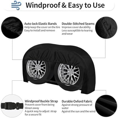 OutdoorLines Waterproof RV Tire Covers Dual Axle Cover - Image 3