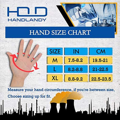 HANDLANDY Work Gloves for Men & Women, Utility Mechanic Working Gloves Touch - Image 6
