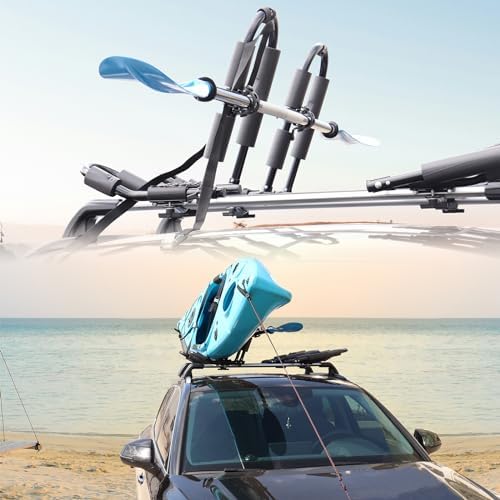 FORWODE Premium Kayak Roof Rack, 2 Pair J-Bar Roof Rack, Folding Adjustable Rack - Image 7