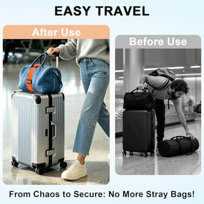 2 Pack Luggage Straps for Suitcases, Add a Bag Bungee Elastic Belt to Secure - Image 6