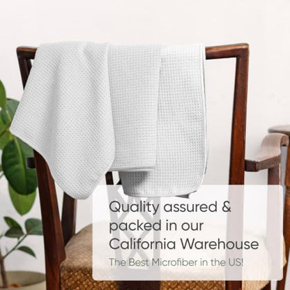 Kitchen Towels - Microfiber Waffle Weave Towels | Absorbent, No Lint, Commercial - Image 6