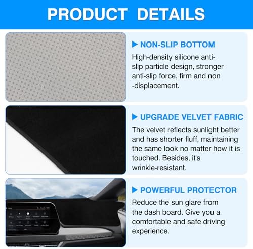 Autorder Dashboard Cover Mat for Chevy Chevrolet Equinox EV 2024 2025 2026 - Image 6