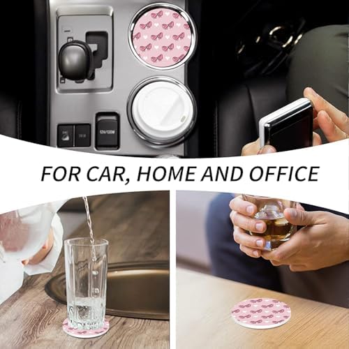 2 Pack Car Cup Holder Coasters, 2.75 Inch Anti Slip Shockproof Embedded Drink - Image 4