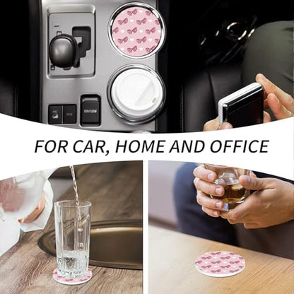 2 Pack Car Cup Holder Coasters, 2.75 Inch Anti Slip Shockproof Embedded Drink - Image 4
