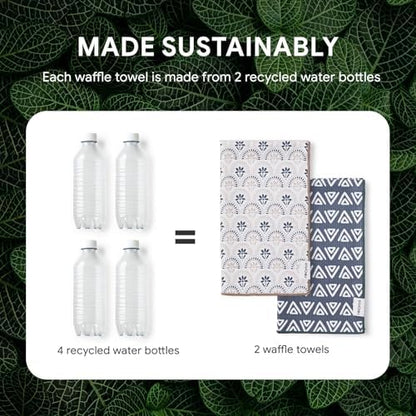 RECYCO Waffle Kitchen Towel Set of 2 - Image 5