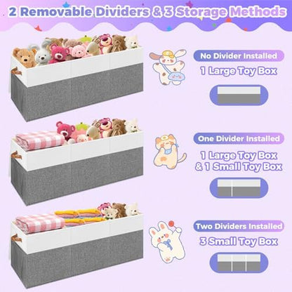 Extra Large Toy Box, Collapsible Toy Storage Chest - Image 7