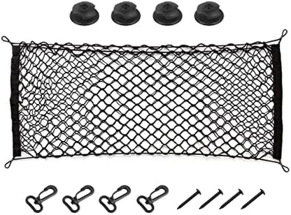Adjustable Elastic Car Trunk Cargo Net, 35.4"x15.8" by Hanemia