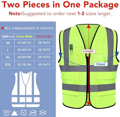 XPCARE Reflective Safety Vests For Women Men, High Visibility Security Vest - Image 2