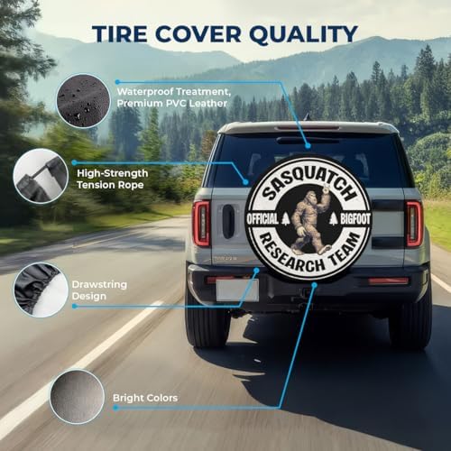 GENANY Forest Creature Art Thick PVC Leather Spare Tire Cover Size 16 - Image 4