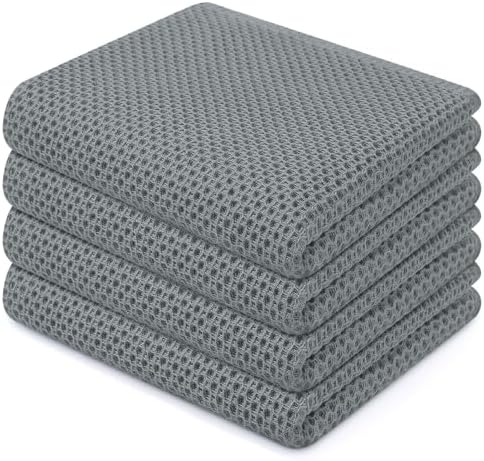 Homaxy 100% Cotton Waffle Weave Kitchen Dish Towels 4-Pack by Homaxy