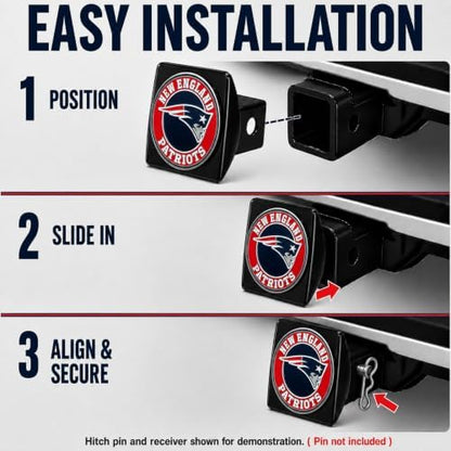 New England Patriots Trailer Hitch Cover - Image 5