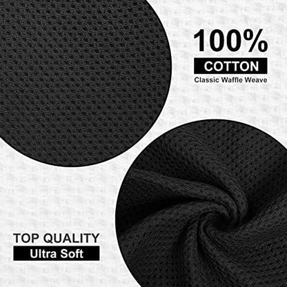 Kitinjoy 100% Cotton Kitchen Dish Cloths, 12 Pack Waffle Weave Ultra Soft - Image 2