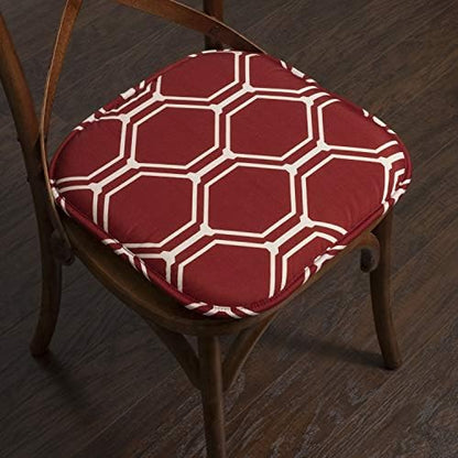 Sweet Home Collection Chair Cushion Memory Foam Pads Honeycomb Pattern Slip Non - Image 2