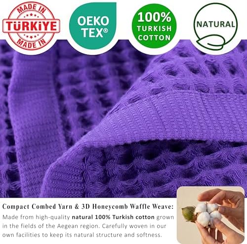 PÜSKÜL Natural 100% Turkish Cotton Waffle Kitchen and Hand Towels - Image 2